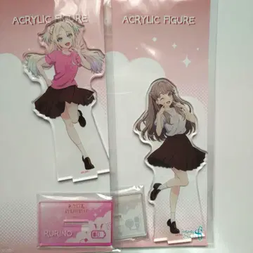 오사와 루리노 후지시마 메구미 아이콘 셔츠 아크릴 스탠드