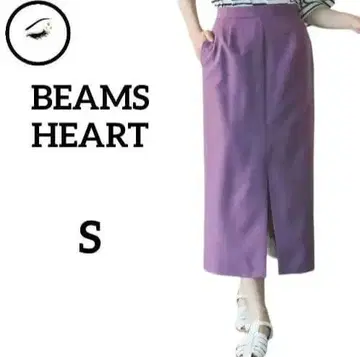 새상품급 빔즈 롱 스커트 S 퍼플 코듀로이 작은 사이즈 겨울