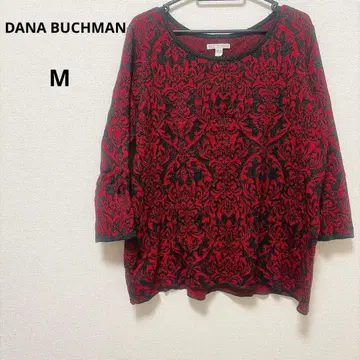 DANA BUCHMAN [ M ] 빨검 다마스크 무늬 긴팔 상의