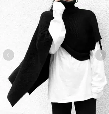 LVEU. 아지메 리브 니트 케이프 Ai Select 러브유 터틀 니트