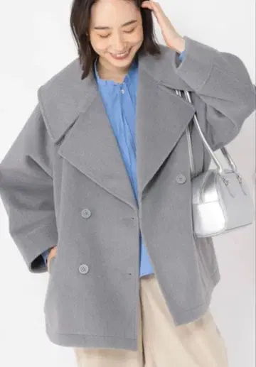 빅 라펠 코트 피 코트