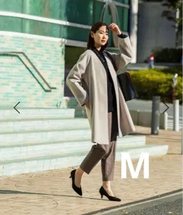 [ GLOBAL WORK ] 가벼운 스트레치 노카라 코트 베이지 51,M