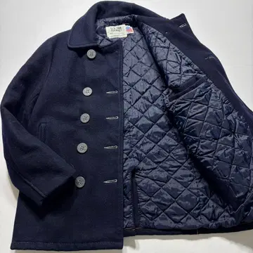 레어 컬러 SCHOTT P 코트 40 사이즈 퀼팅 그레이 네이비