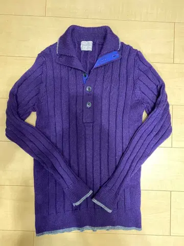 새상품급 Junmen 보라색 리브 니트 스웨터 M 사이즈