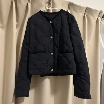 anuans x TAION 노카라 퀼팅 숏 다운 NAVY