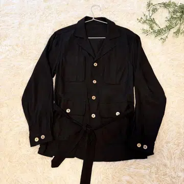 [ 새상품급 ] 사파리 자켓 벨트 포함 블랙 M 상당