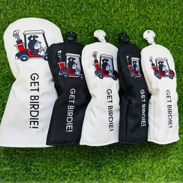 새상품 5세트 도라에몽 골프클럽 헤드커버 1+35+UTUT 블랙 화이트