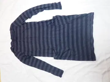 띠어리 스트라이프 롱 원피스 블랙/그레이 사이즈 S