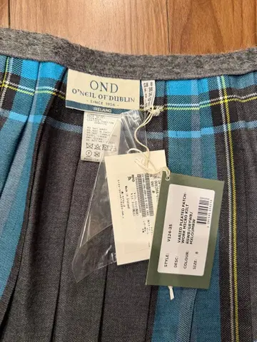 O'NEIL OF DUBLIN 플리츠 미니 스커트 사이즈 8