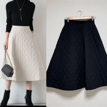 새상품급 loungedress 라운지 드레스 퀼팅 스커트 S 플레어