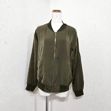 MA-1풍 블루종 지퍼 자켓 카키 ( LL ) 루즈핏 아우터 빅