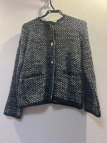 [ Mila Owen ] 노카라 자켓 사이즈 0 블랙 화이트