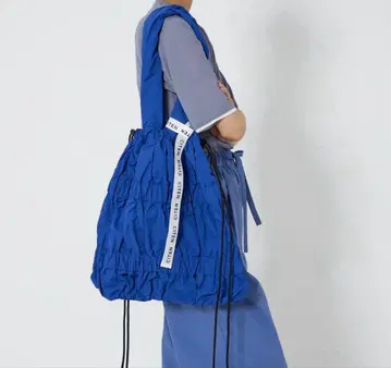 미사용품 CITEN 셔링 토트백 블루