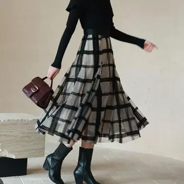 SNIDEL Sustainable 플로키 샤샤 스커트