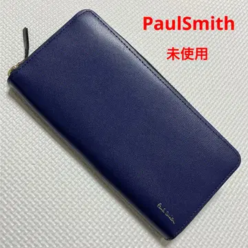 미사용 PaulSmith 폴스미스 가죽 라운드 지퍼 장지갑 네이비