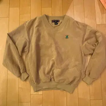 Monterey Club 베이지 V넥 스웨터 M