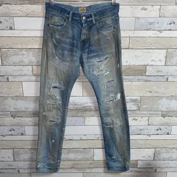 MARBLES 리페어 가공 유즈드 데님 sizeS 일본제