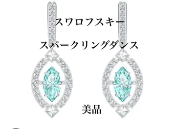 [ 새상품급 ] 스와로브스키 스파클링 댄스 귀걸이 블루 민트 컬러