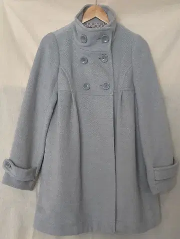 라이트 그레이 더블 브레스트 코트