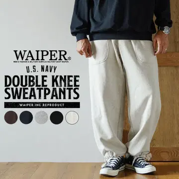 WAIPER.inc 미군 U.S. NAVY 더블니 스웨트 팬츠