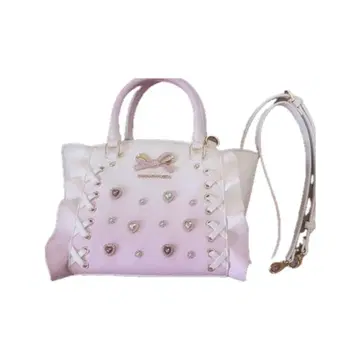 SAMANTHAVEGA 레이스업 하트 비쥬 그라데이션 플래터 소