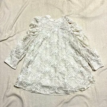 Mystrada 퍼프 슬리브 레이스 2way 블라우스 38 아이보리