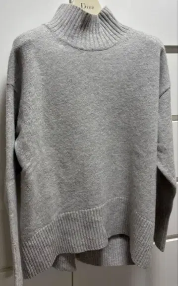 23구 캐시미어 하이넥 니트 라이트 그레이 사이즈 38 워셔블 스웨터