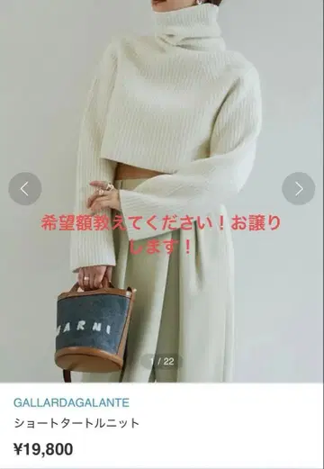 GALLARDAGALANTE 숏 터틀 니트