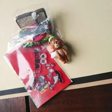 가챠 톰과 제리 집게 연결 마스코트 이어폰 잭 미니어처