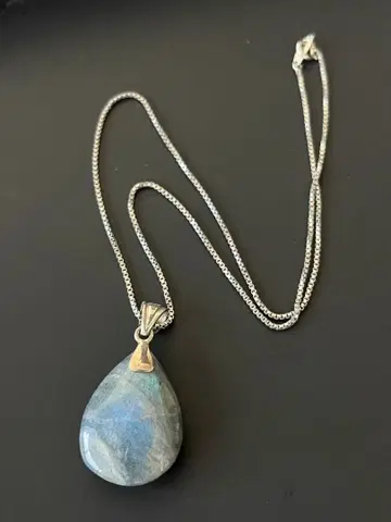 래브라도 라이트 목걸이 펜던트 실버