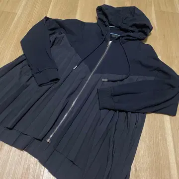 MICALLE MICALLE 플리츠 후드티