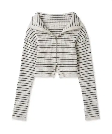 SNIDEL 스나이델 스트라이프 크롭 니트 긴팔