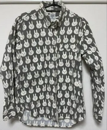 THE SHARKEY'S GALLERY 토끼 패턴 긴팔 셔츠 L