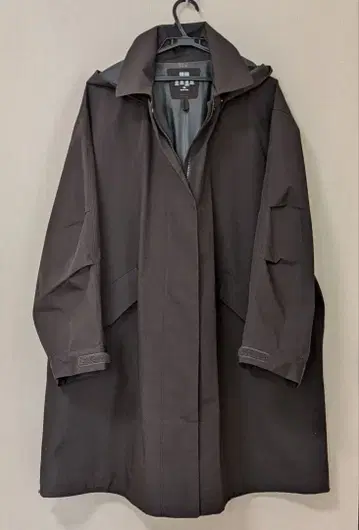 UNIQLO 블록테크 릴랙스 코트 다크 브라운 3XL