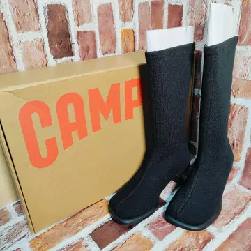 [ 미사용 ] CAMPER Dina ( 37 ) 삭스 롱 부츠 블랙