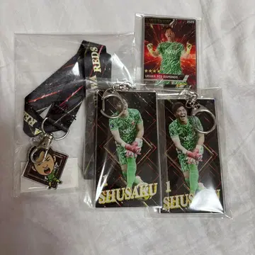 우라와 레즈 니시카와 슈사쿠 선수 아크릴 키링 스트랩 카드 세트