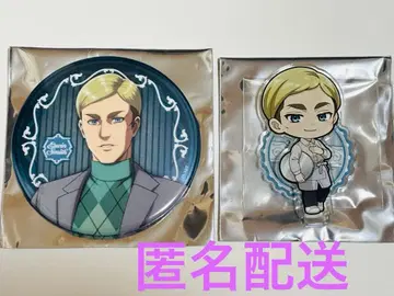 진격의 거인 프린스 호텔 메탈 캔뱃지 미니 캐릭터 아크릴 스탠드 엘빈
