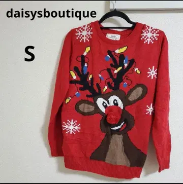 크리스마스 루돌프 스웨터 S 사이즈