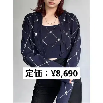 [새상품급] [EMODA] 자카드 트윈 니트