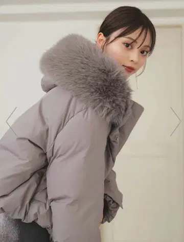 니시카와 후드 퍼 숏 다운