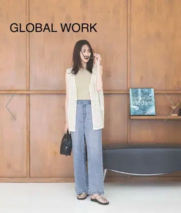 GLOBAL WORK 냉감 데님 이지 팬츠 새상품급