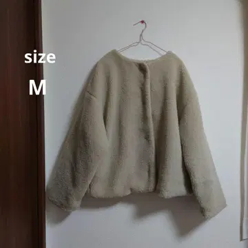 베이지 보아 자켓 M 사이즈