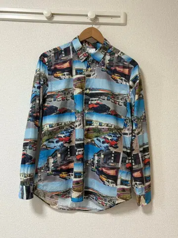Paul Smith 자동차 프린트 긴팔 셔츠 M