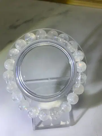 레인보우 문스톤 (화이트 래브라도 라이트) 9.5mm 안지름 17cm