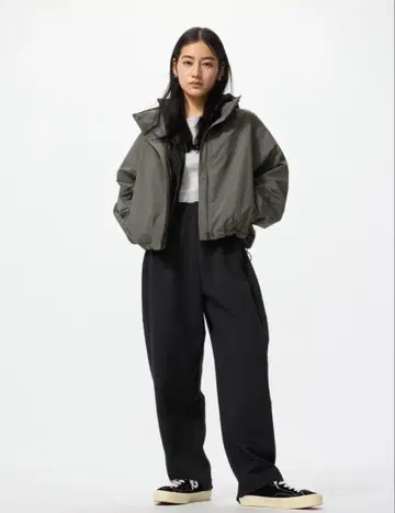 유니클로 드라이 맨투맨 커브 팬츠 숏 기장