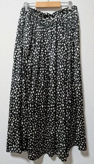 애니팜 달마시안 스커트 M 롱 밴딩 블랙