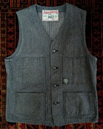SUGAR CANE STRIPE COTTON VEST