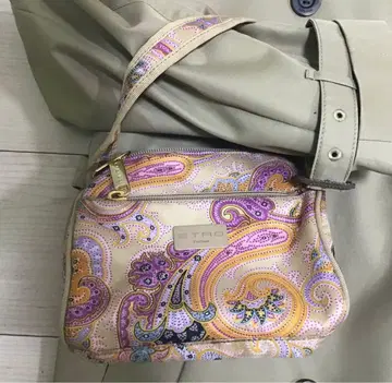 미사용 ETRO 미니 백 파우치 핑크 페이즐리 무늬 박스 포함