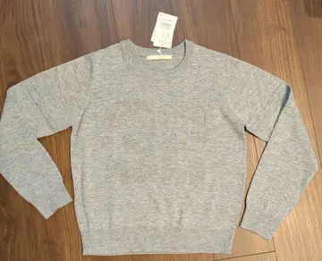 넘버링 자카드 니트 그레이 긴팔 니트 스웨터 숫자 32 자수