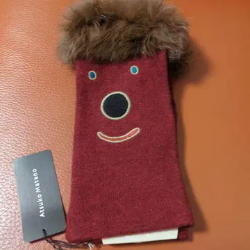 Atsuko Matano 빨간색 퍼 달린 장갑